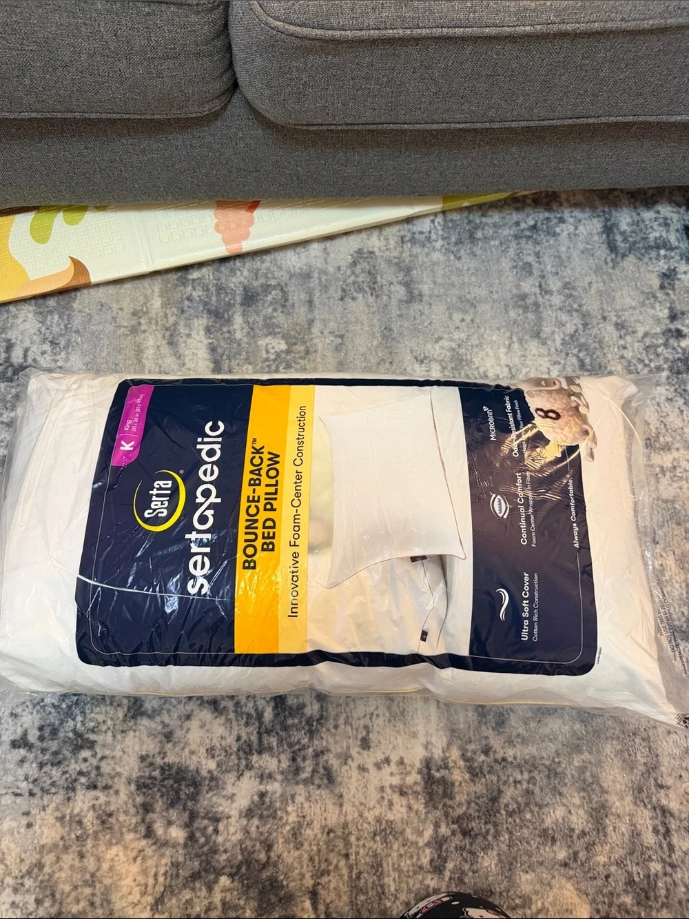 Serta Sleepopedic Bounce-Back Bed Pillow - White